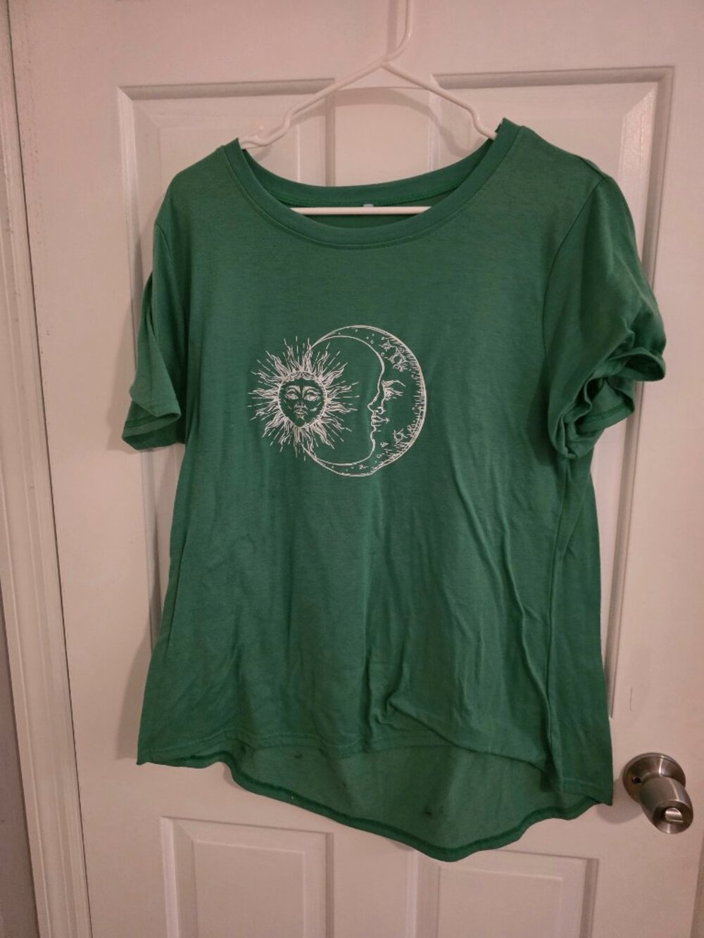 Womens Plus Green Moon Sun 3Xl Shirt Tee Shein? Graphic Tee